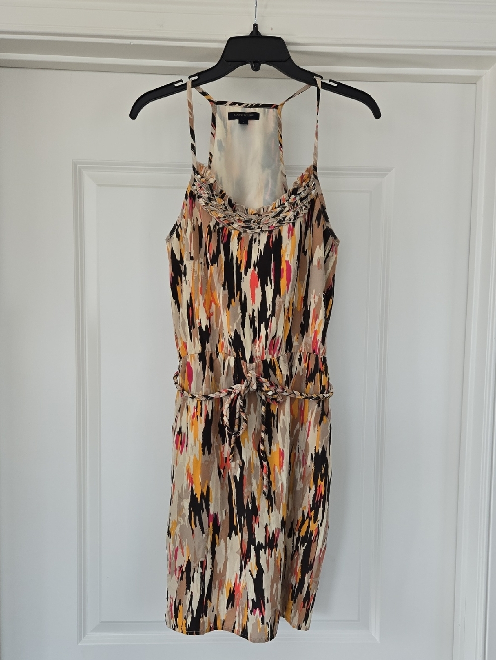 Banana Republic Beige Multicolor Printed Mini Dress